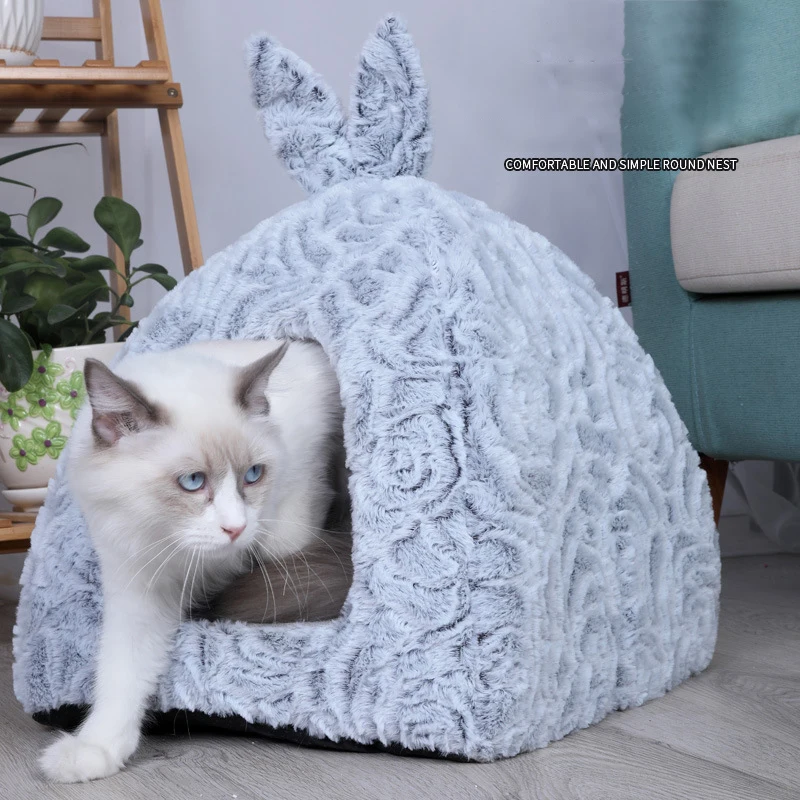 Лежанка для питомца кошки, красочная пещера, домик для питомца, теплый маленький для кошек, собак, гнездо, складной, для кошек, пещера, милые спальные коврики, ЗИМНИЕ ТОВАРЫ