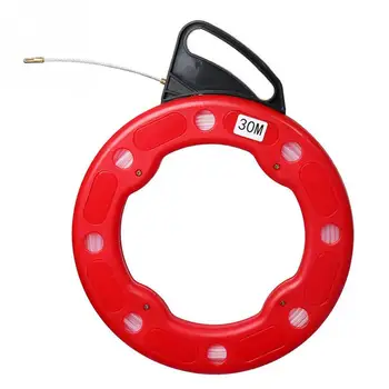 

30m Electrician Ducting Cable Conduit Construction Spring Head Flexible Rodder Nylon Wall Line Wire Puller Fish Tape Tool