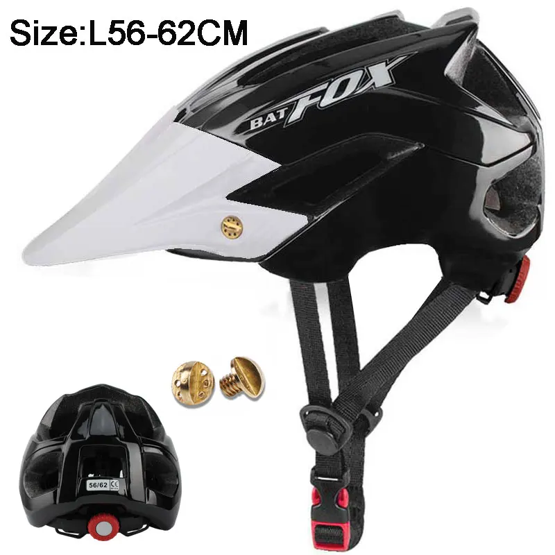 B5002 BATFOX Женский Мужской велосипедный шлем MTB велосипед Горный шоссейный велосипедный шлем безопасность Спорт на открытом воздухе легкий большой козырек шлем - Цвет: B5002