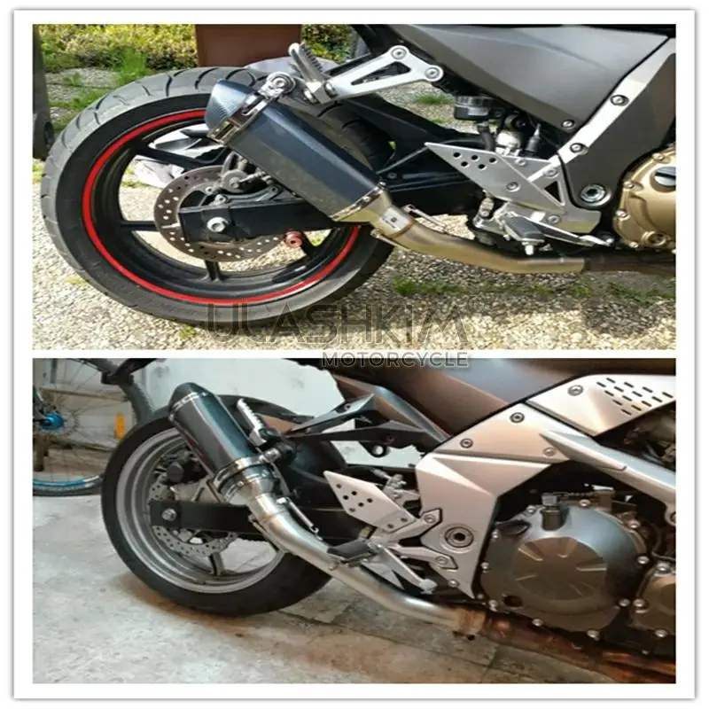 Мотоцикл выхлопной контакт среднего звенья трубы slip-on для KAWASAKI Z800 2013- или Z750 2007