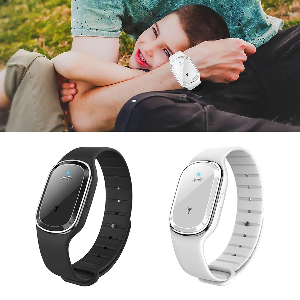 Mini USB Ultrasonic Anti Mosquito Insect Pest Bugs Repellent Wrist Bracelet Band