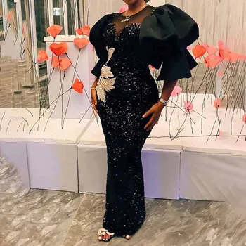Alternative view of Oke African Bodycon Sequence Gown
