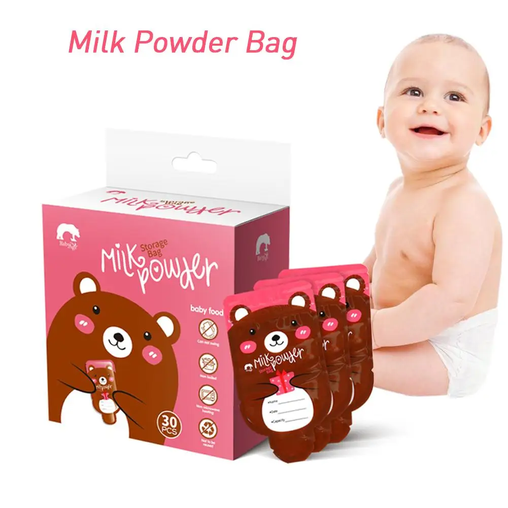 30 шт 9,5*18 см одноразовые портативные детские пакеты для хранения сухого молока герметичные двухрядные застежки-молнии герметичные легко дозирующие