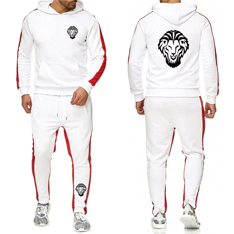 Autumn Mens Fashion Tracksuit Hoodie Sweatpants Set