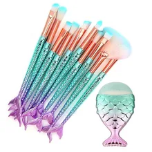 Escova de maquiagem multi-tamanho 10/11 pçs compõem fundação sobrancelha delineador blush cosméticos corretivo escovas
