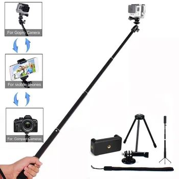

Extendable Selfie Stick Kit Handheld Camera Phone Bracket Holder Monopod Tripod Adapter For GoPro YI Action Cameras
