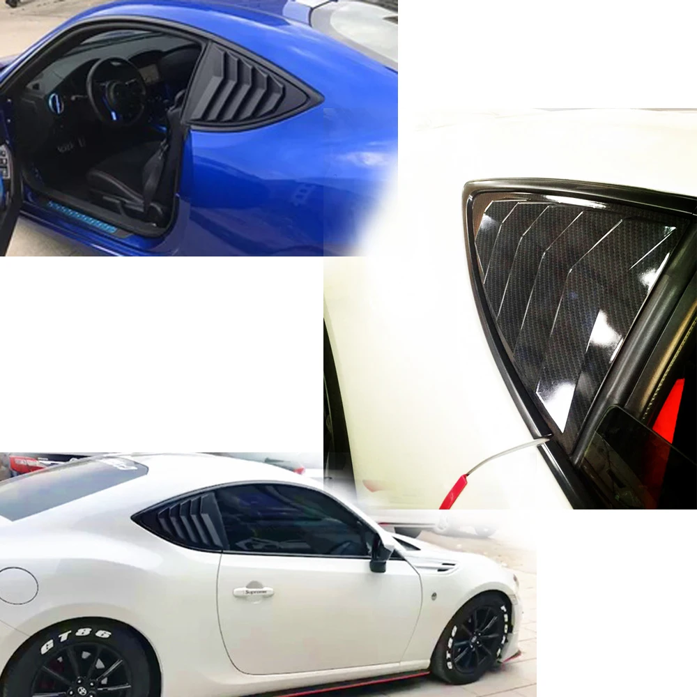 2 pcs/set Rear Quarter Window Louvers Spoiler Panel Vent for Scion FRS for Subaru BRZ Toyota 86 GT86 2013-ABS Stickers car rear window cover car side vent sticker