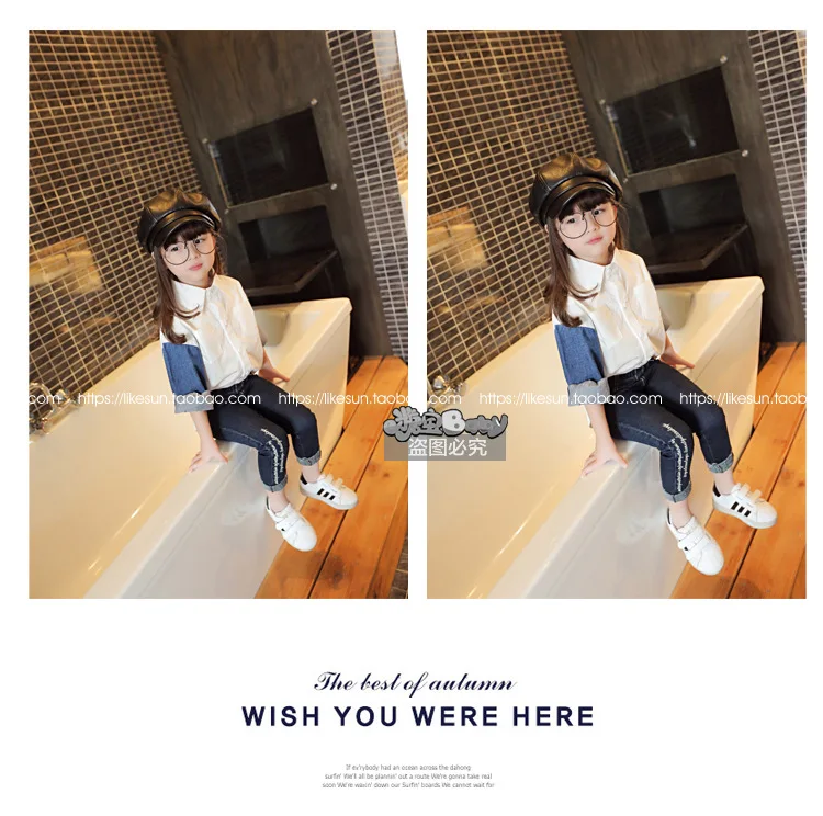 Ss23295 Dream Dangdang г. Осенние новые стильные облегающие брюки для девочек и универсальные узкие брюки ковбойские брюки для девочек