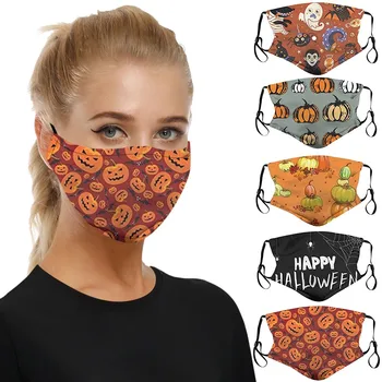 

face mask fashion designer Unisex Adjustable Windproof Reusable Halloween Printed Face Mask маска многоразовая