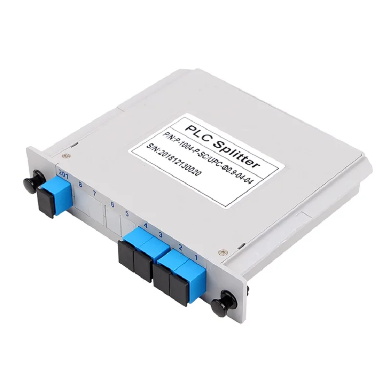 SC UPC 1X4 волоконно-оптический сплиттер кассета Вставка карты FTTH ABS PLC плоский