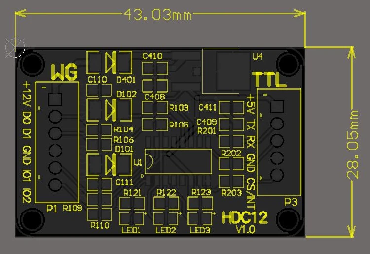 Встроенный ttl для Wiegand для ttl Wiegand Module, Wiegand WG26/34 и ttl двунаправленный, настраиваемый