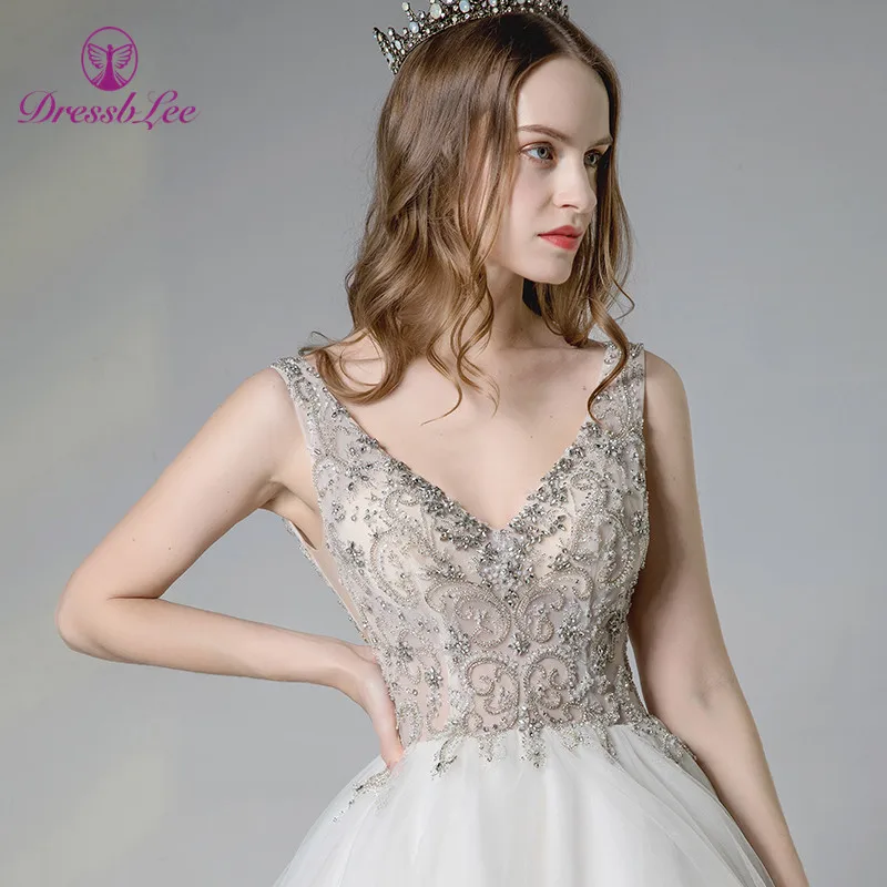 Vestido de noiva размера плюс свадебные платья с ручной вышивкой бисером на заказ свадебное платье прозрачное свадебное платье