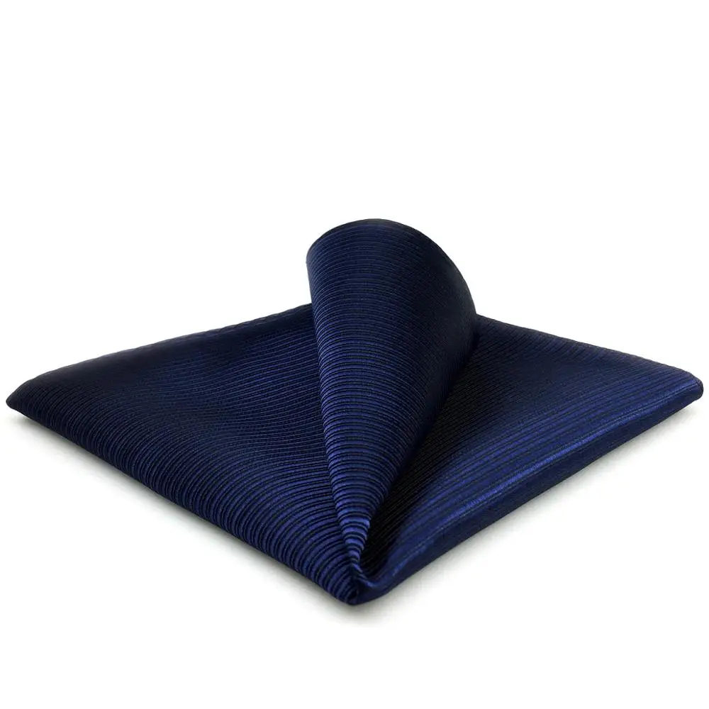 

FH20 Solid Blue Pocket Square Classic Business Handkerchief Silk Gift