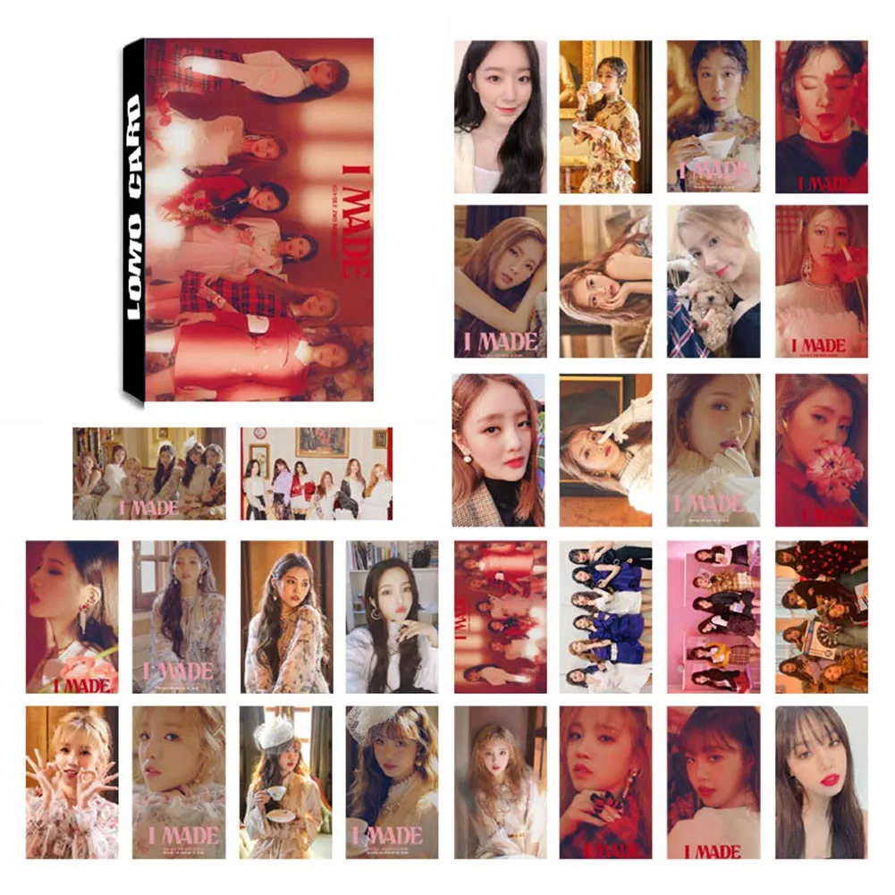 30 шт./компл. GIDLE BLACKPINK Group LOMO открытки поздравительные фото карты Модный фотоальбом вентиляторы подарки