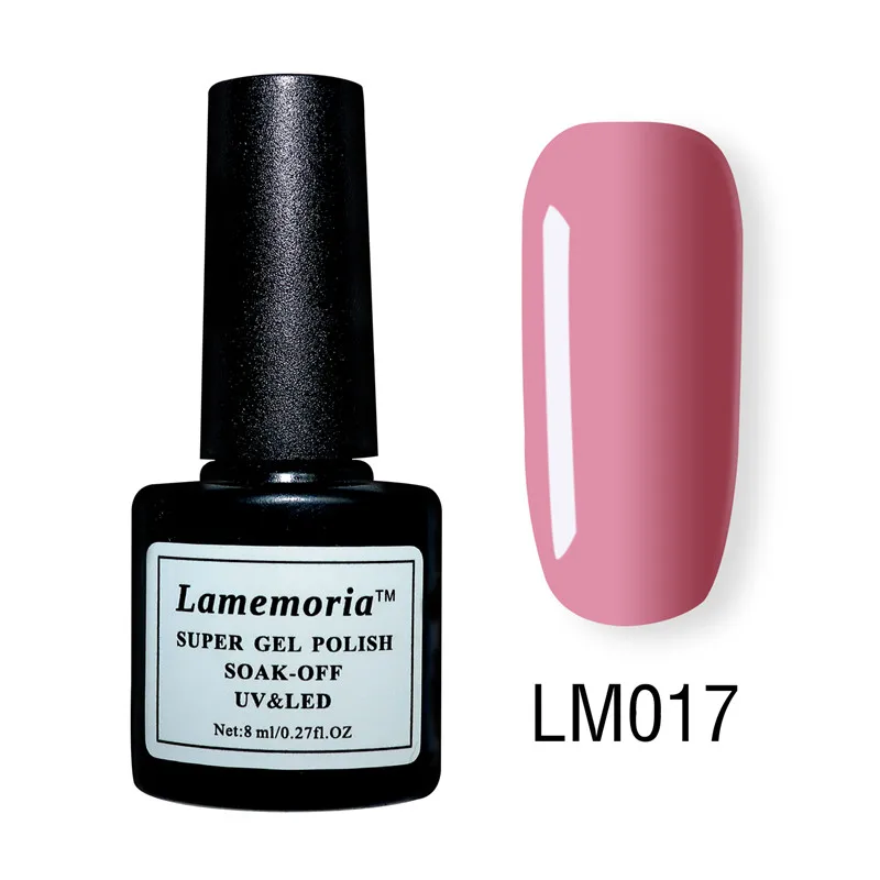 Lamemoria Гель-лак для ногтей 8 мл фиолетовый красный черный серый замачиваемый УФ Гель-лак клей маникюрный лак Инструменты для дизайна ногтей