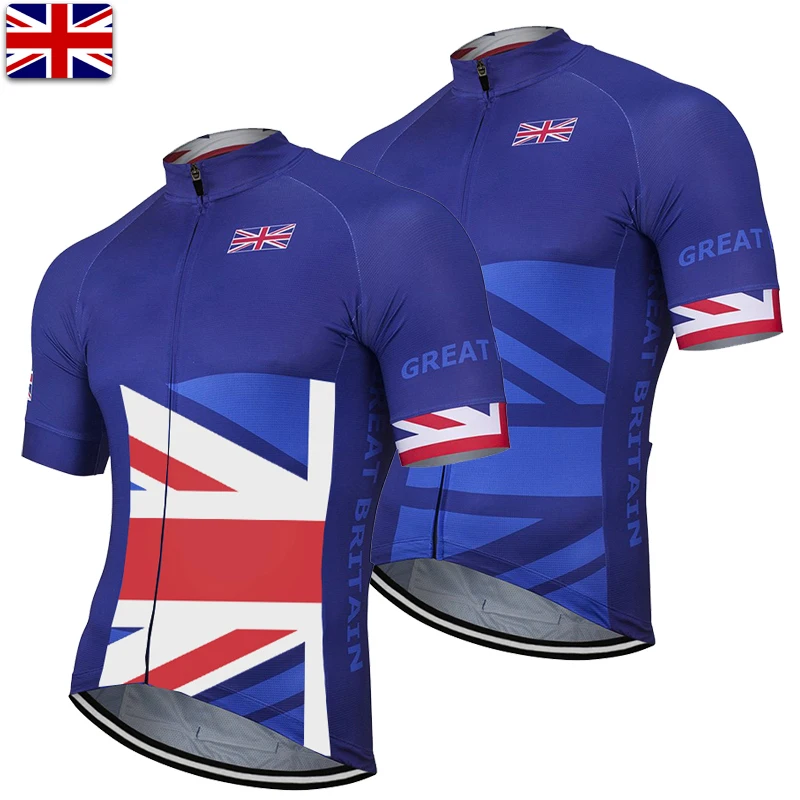 

New United Kingdom Flag Short sleeve Cycling Jersey Great Britain Team cycling Clothing Wear