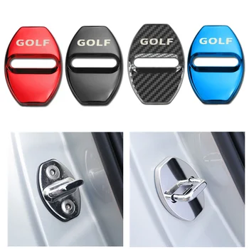 

4pcs Car Styling Door Lock Covers for Volkswagen VW Golf 7 MK2 MK3 MK4 MK6 MK7 Protective and Decoration Car Sticker Accessories