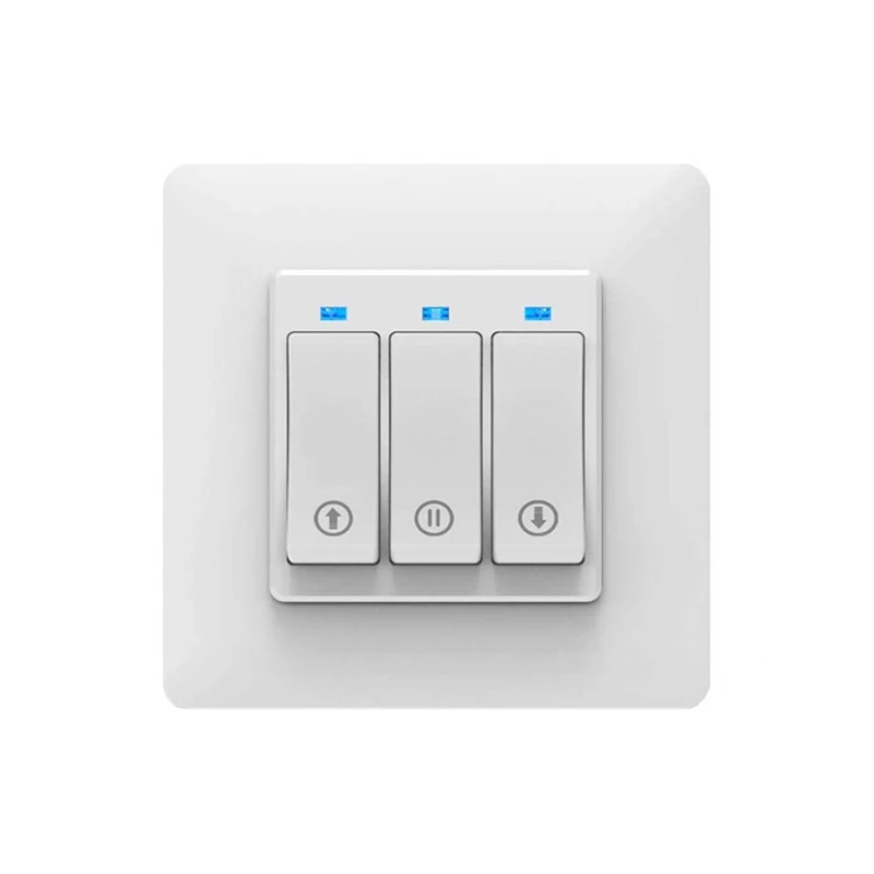 Smart WiFi Curtain Switch, Blinds Press Screen Wall Switch, APP Remote Control, Support 2.4GHz Compatible with Alexa and Google