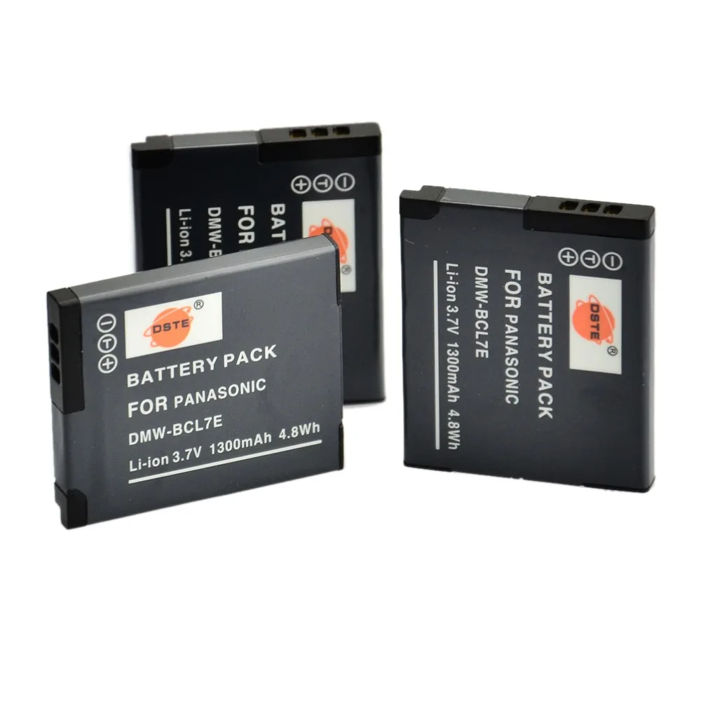 3 шт. 1300 мАч 3,7 V DMW-BCL7E BLC7 DSTE Камера Батарея для цифрового фотоаппарата Panasonic DMC-SZ3GK SZ3 DMC-SZ9 DMC-XS1 DMC-FH10 DMC-FS50 DMC-F5