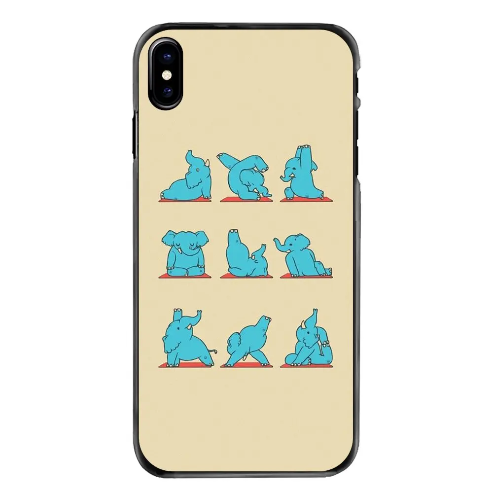 Для iPhone 11 Pro iPod Touch 4 4S 5 5S 5C SE 6 6S 7 8 Plus X XR XS MAX жесткий чехол для телефона милый Йога