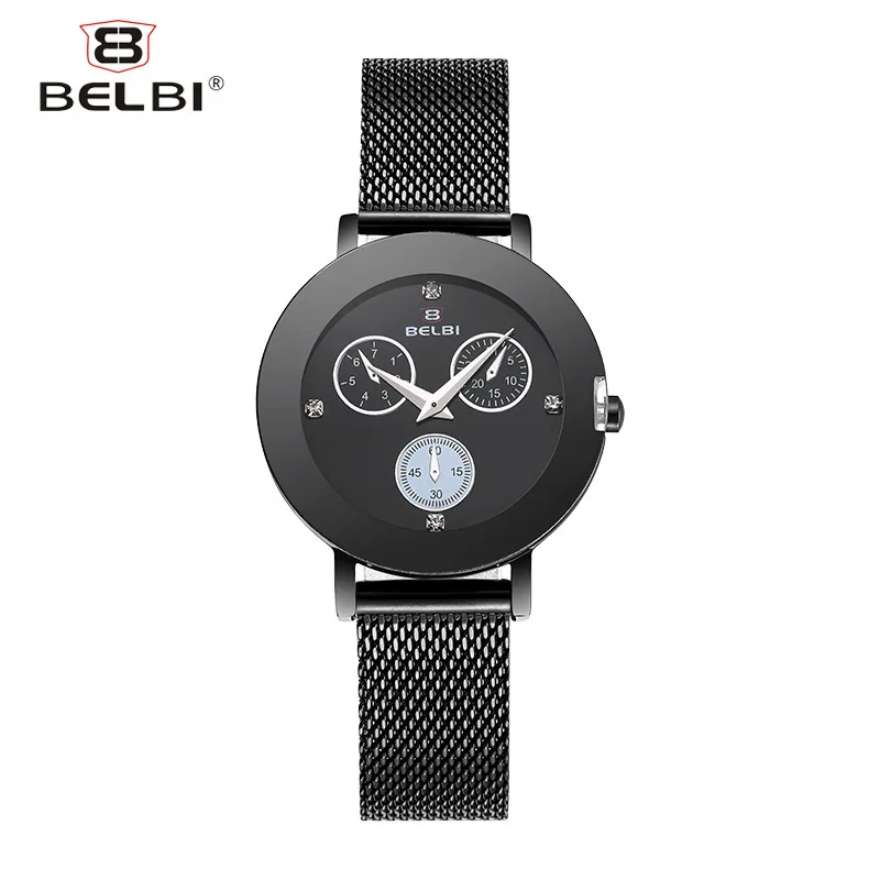 

Biao bi Belbi5807l Business chao bo wang Ribbon Quartz Watch