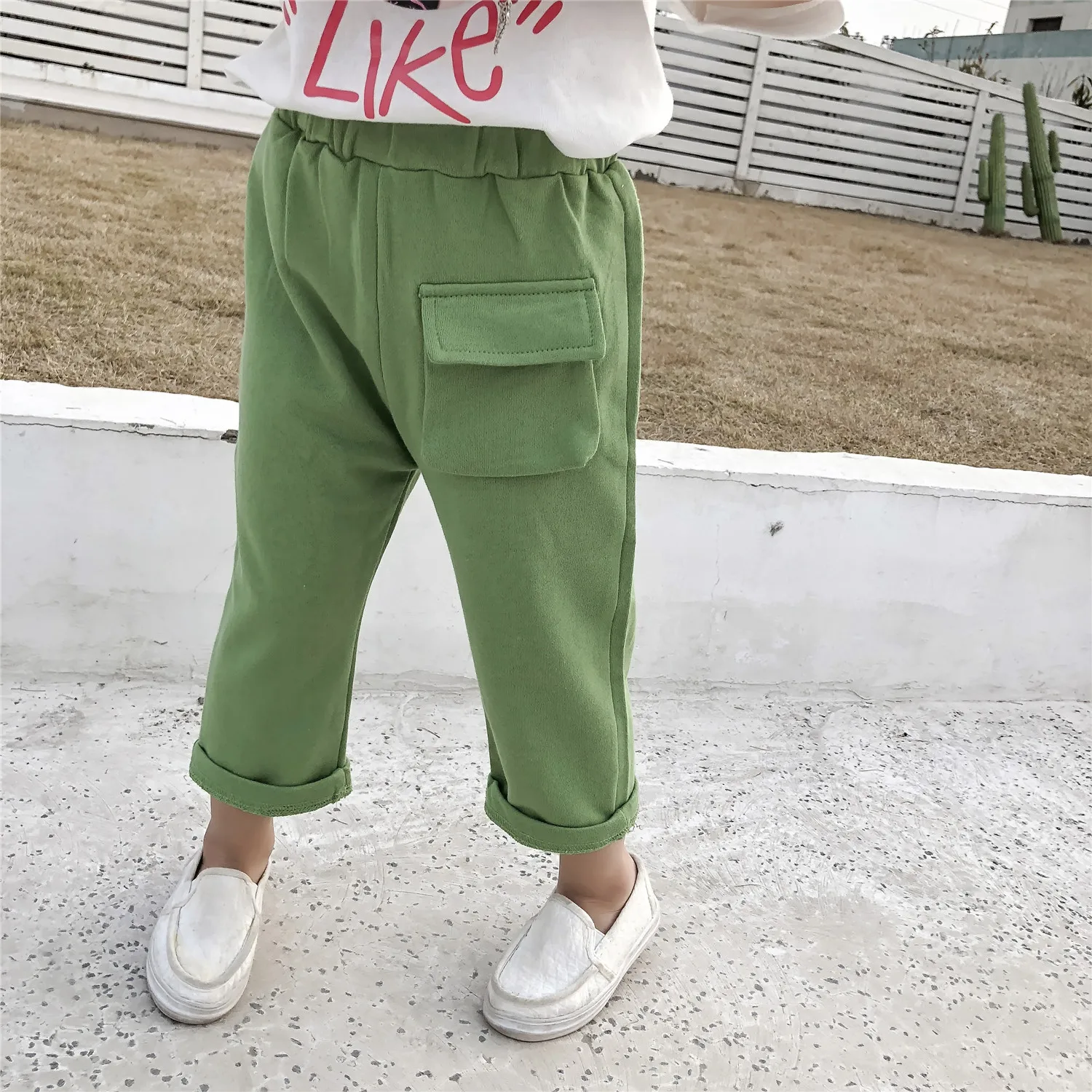 Summer New Style Childrenswear Girls Solid Color Casual Pants Baby 3-7-Year-Old Kindergarten Pants