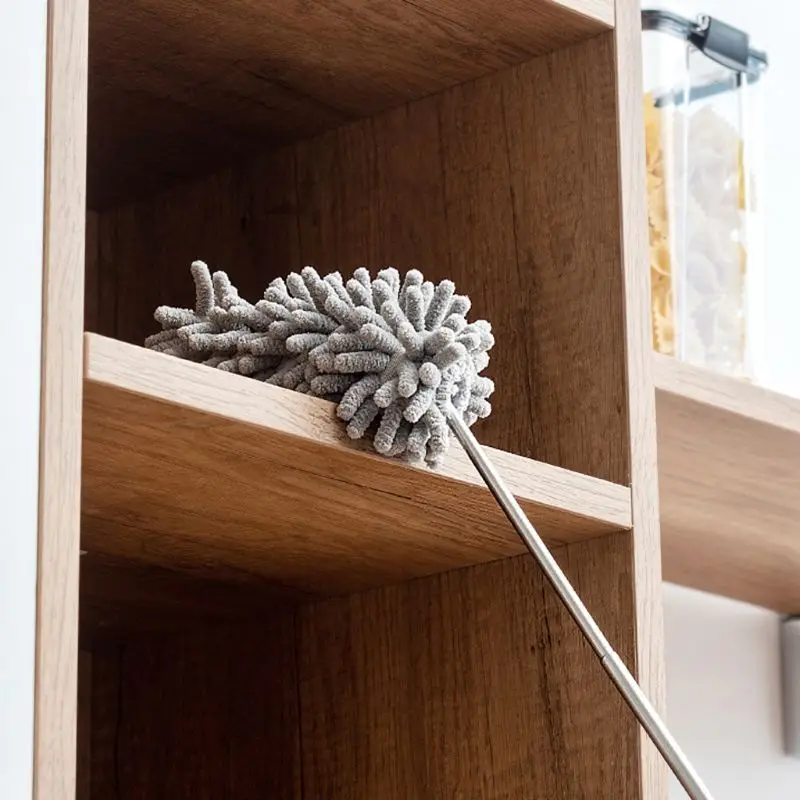 Adjustable Soft Microfiber Dusting Brush Extend Stretch Feather Duster Household