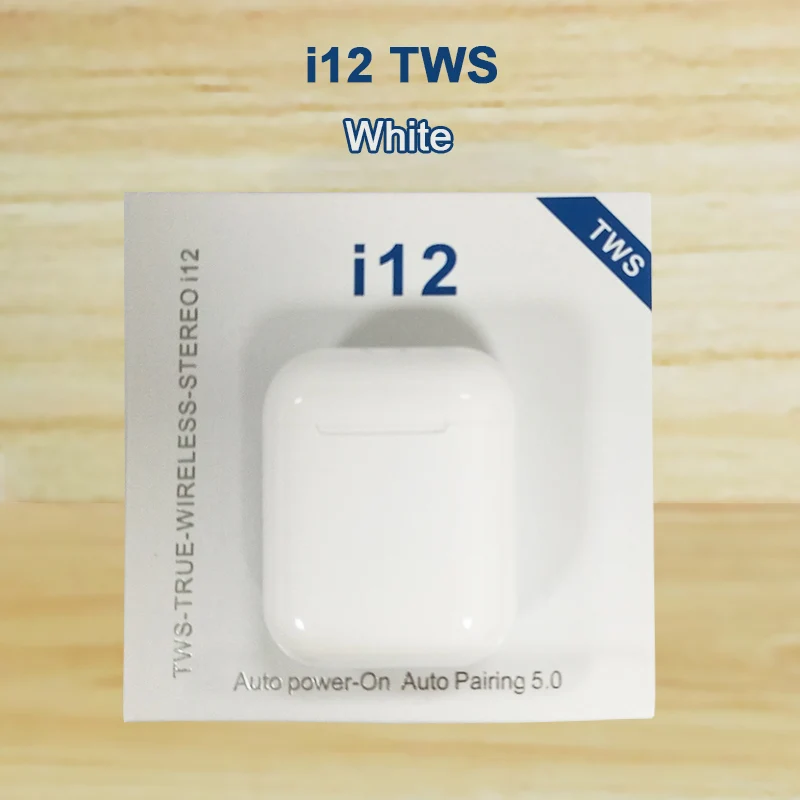 I12-TWS, беспроводная bluetooth-гарнитура, мини наушники с сенсорным управлением, Bluetooth наушники для iphone, Android, Xiaomi, huawei, LG - Цвет: Белый