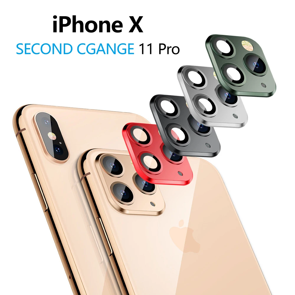 

Metal Alumium Camera Lens Seconds Change Case For iPhone X XR XS MAX Second Change to For iPhone 11 Pro MAX 2019 Ring Cover