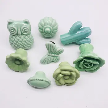 

1pcs Mix Vintage Look Flower Ceramic Knobs Door Handle Cabinet Drawer Cupboard Pull Cheap Discount Knobs and Pulls