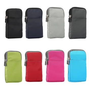 

Mini Cell Phone Bag Waist Pack Wallet Purse Phone Holder with Carabiner Hook J9