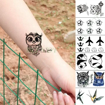 

Waterproof Temporary Tattoo Sticker owl panda elephant animal aircraft art tatto flash tatoo fake tattoos for kid men women