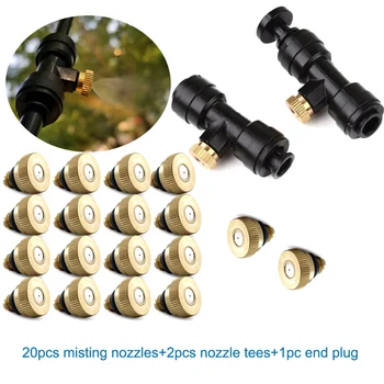 

Brass Misting Nozzles Kit 10x 0.3mm 10/24 UNC+10x Slip-Lok Misting Nozzle+1x Plug Set TB Sale