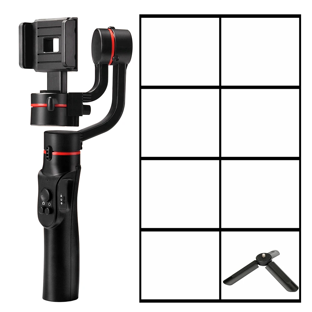 3-осевой портативный смартфон Gimbal стабилизированный держатель для iPhone 11 Pro Xs Max Xr X 8 плюс samsung S9 S8 3 оси Zoom Action Камера - Цвет: H2 Bundle9