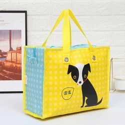 Eco-Friendly Non-Woven Cartoon Tote Bag - 30 X23X14cm (Yellow Black Dog)