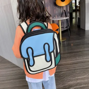 

New School Bags For Boys Waterproof Backpacks Child Cutte Color Book bag Kids Shoulder Bag Satchel Knapsack