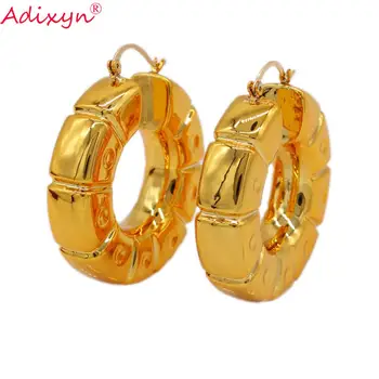 

Adixyn Round Gold Color Wedding Jewelry for Women Earring For Women/Girls Birthday Party Gift N031910