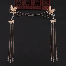 Китайский стиль костюм Феникса змеиная палочка для волос заколки для волос свадебный головной убор украшение для женщин Свадебные аксессуары для волос ювелирные изделия