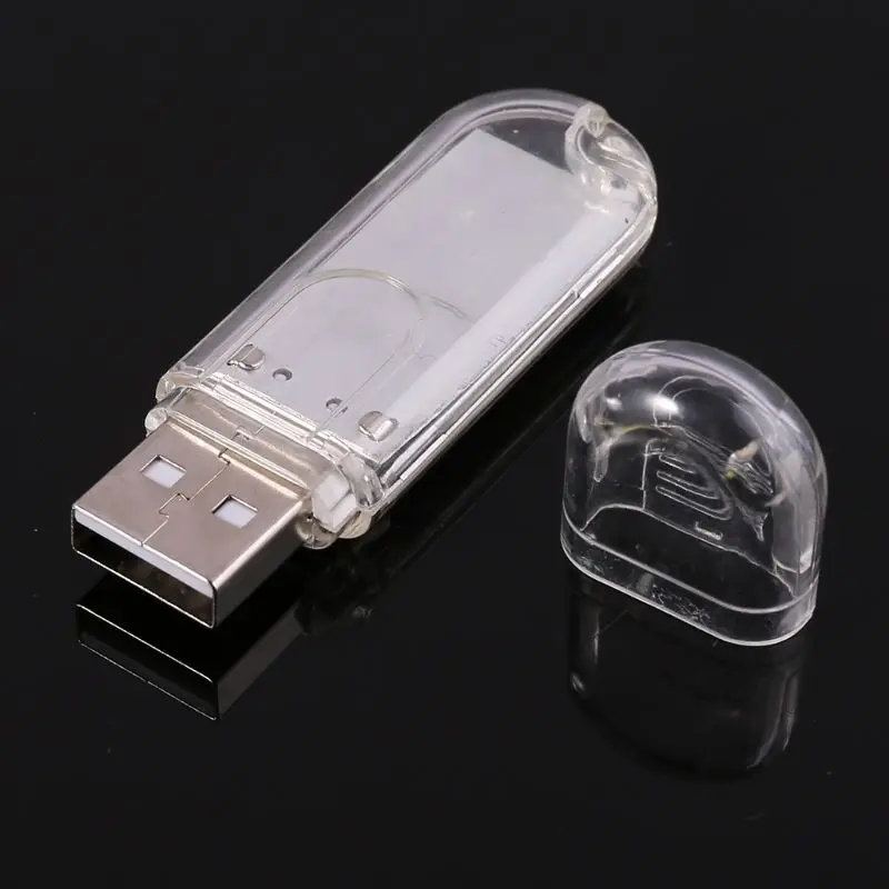 Портативный брелок 3 светодиодный белый ночник USB U диск лампа с крышкой яркий
