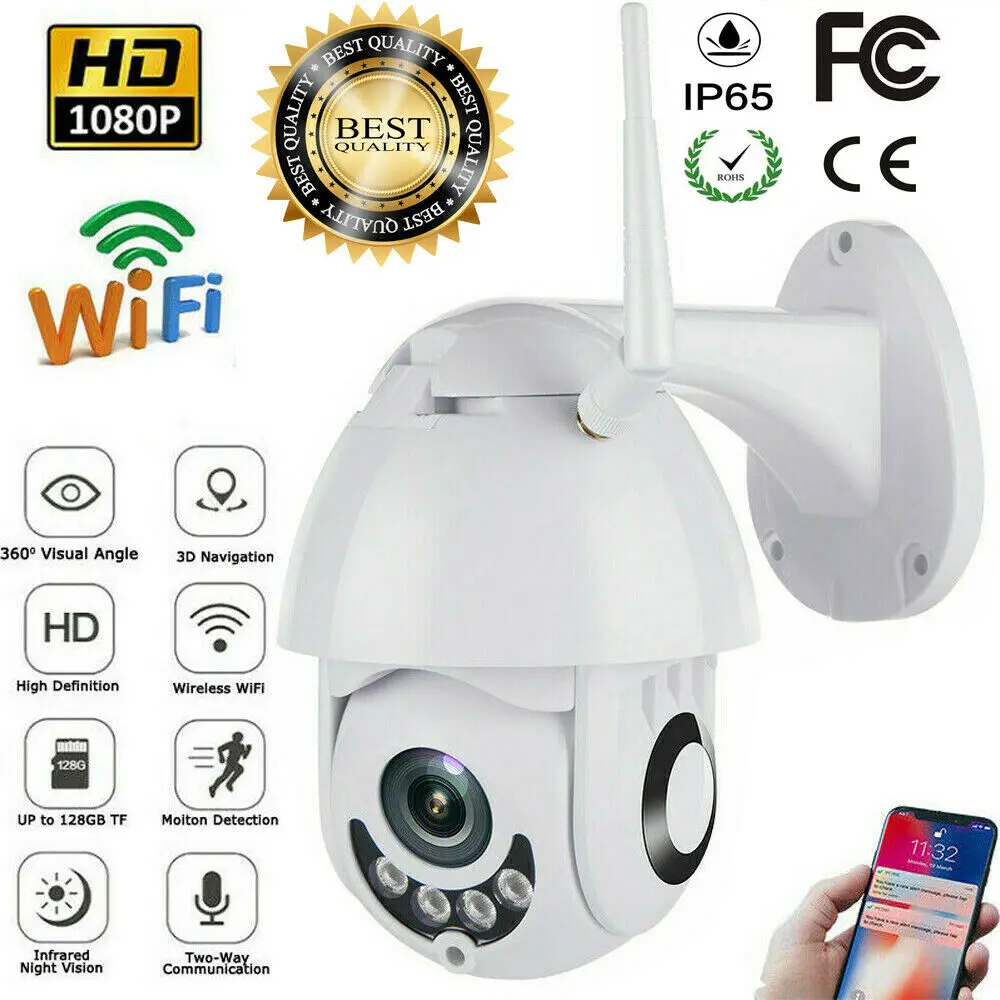 Открытый водонепроницаемый WiFi 1080P HD Безопасности IP ИК камера ночного видения веб-камеры