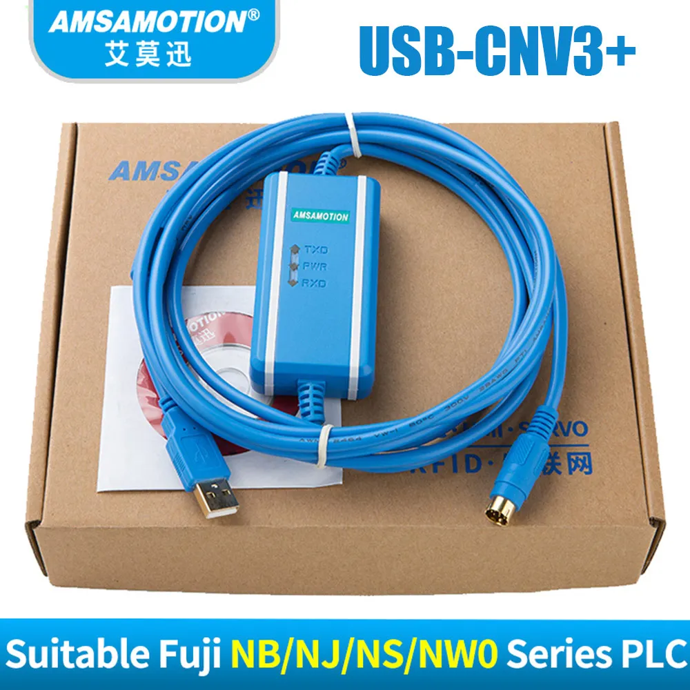 USB-CNV3+ линия загрузки данных подходит Fuji NB/NJ/NS/NW0 Sseries PLC Кабель для программирования
