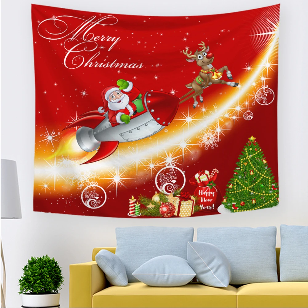 Merry Christmas МАНДАЛА ГОБЕЛЕН настенный ковер одеяло Рождественская елка украшения с оленями украшения для дома изделия гобелен