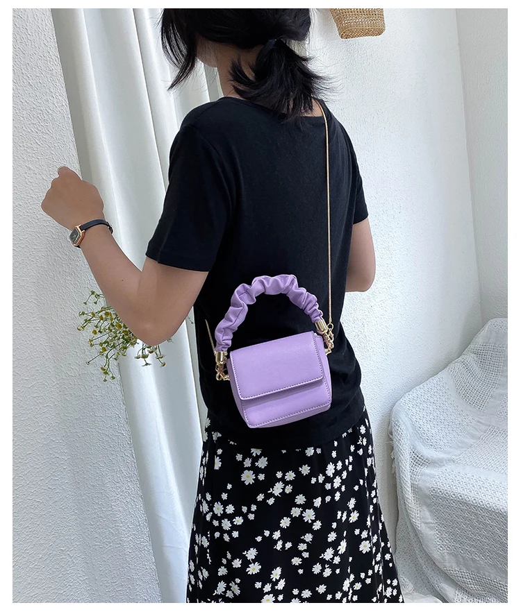 Mini couro do plutônio bolsas de ombro