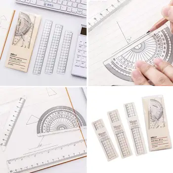 

Creative Simple Unprinted Ruler Transparent Plastic Learn Drawing Supplies Office Pocket School Set Stationery Tools Scale B7N2