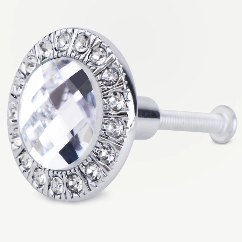4x ручка Серебряная diament блестящая для двери ящика шкафа