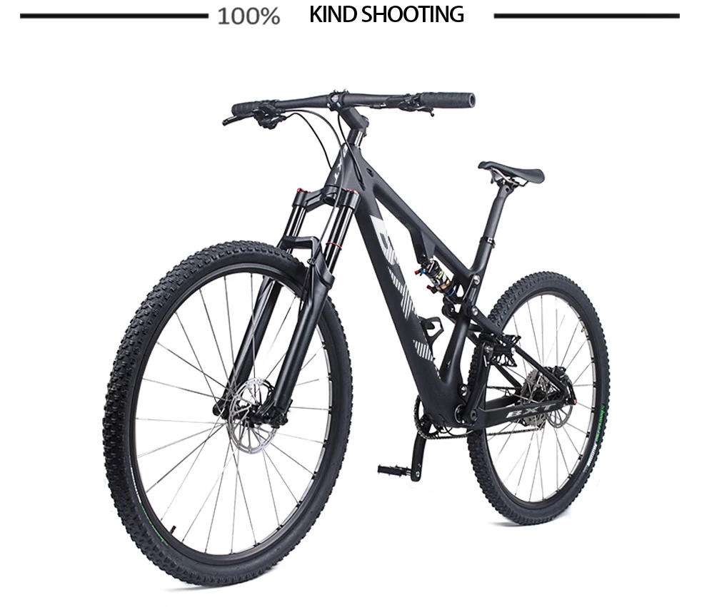 Discount No Logo Carbon Fiber 29er Mountain Bike Carbon Mountain Bikes 29 "Double Suspension, Carbon MTB 29 Inch Mountain Bike 16