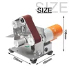 110V/220V Polishing Grinding Machine Mini Electric Belt Sander Cutter Edges Sharpener Multifunctional Grinder 7 Speed Adjustable 2