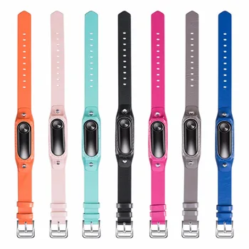 

Mi Band 2 Wrist Strap Leather For Xiaomi Mi Band 2 Strap Genuine Leather Screwless Miband 2 Bracelet Wristbands Pulseira Miband2