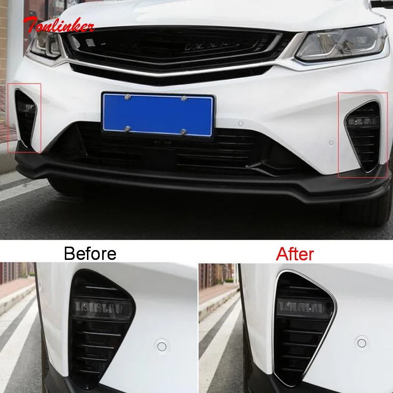 Tonlinker Exterior Car Fog Light Cover Stickers For Geely Sx11 Coolray ...