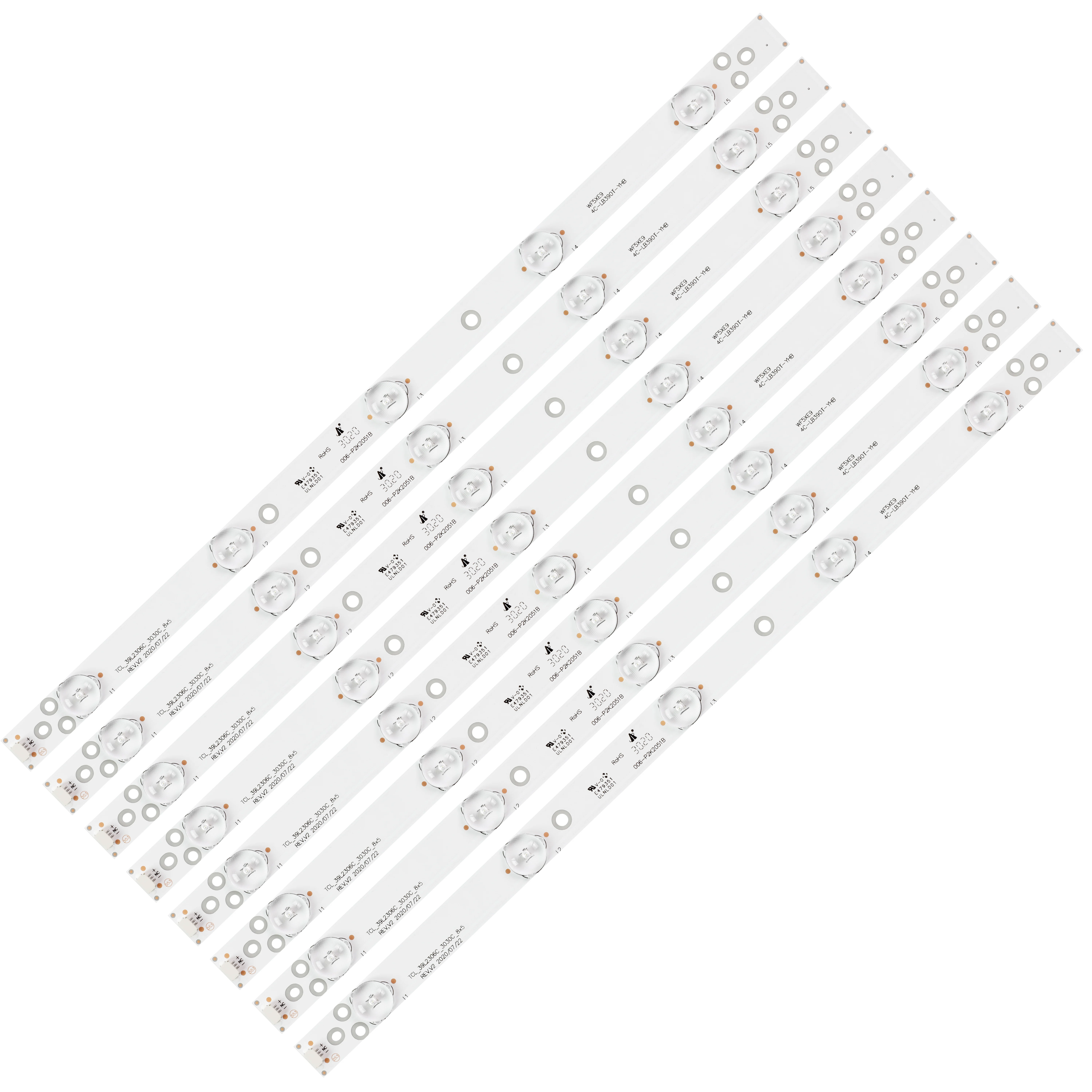 

Светодиодная лента для подсветки 5 ламп 400 мм для Toshiba 39L2309C 39L2306C 39L2303C 4C-LB390T-YHB 4C-LB39T0-YHB для tcl_39l2306c_3030c _ 8x5